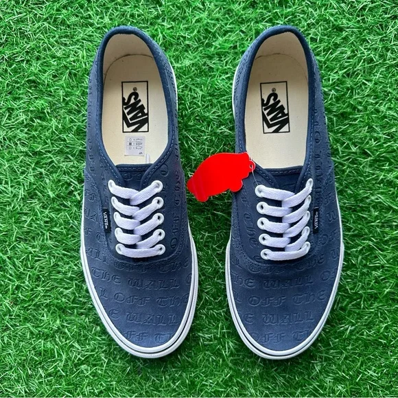 Vans Authentic Deboss Off The Wall Dress Blues True White - Picture 7 of 8